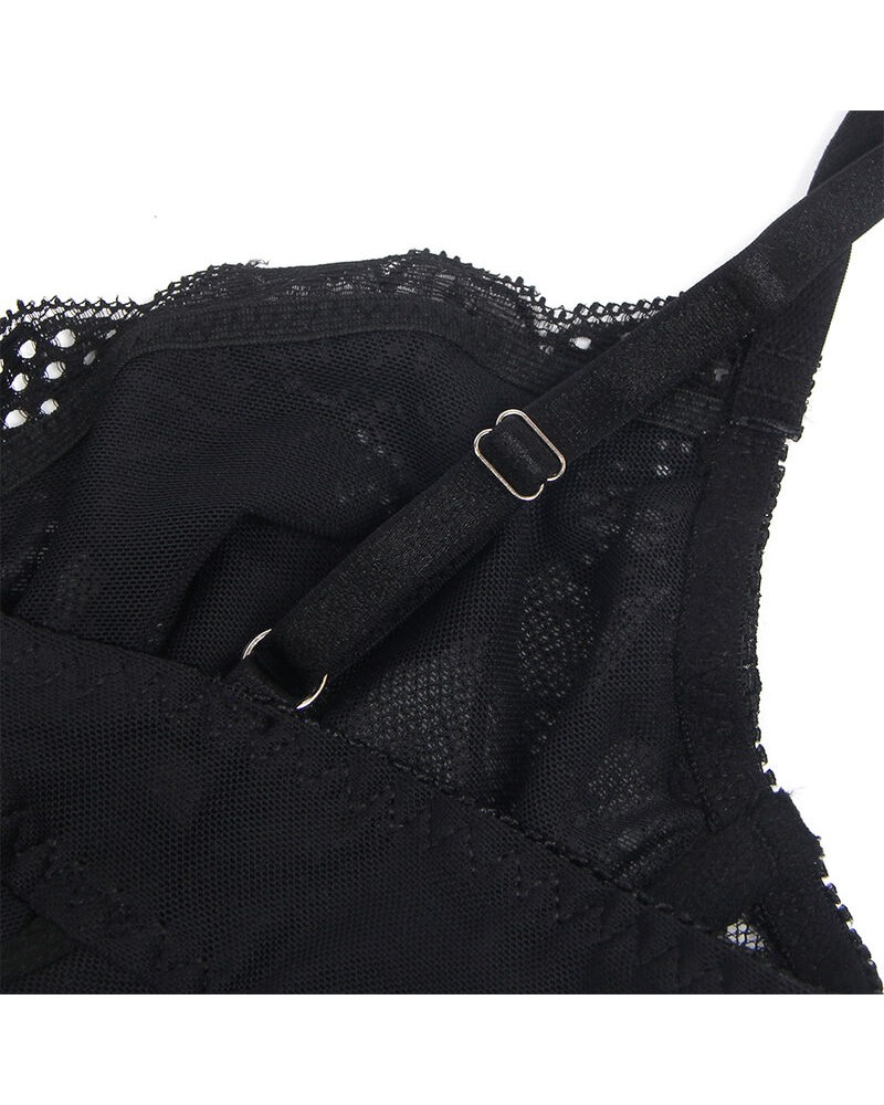 SUBBLIME - 955625 BODY IN PIZZO CON CHIUSURA INFERIORE NERO L/XL