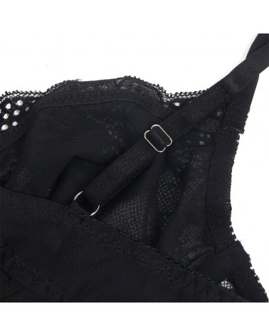 SUBBLIME - 955625 BODY IN PIZZO CON CHIUSURA INFERIORE NERO L/XL