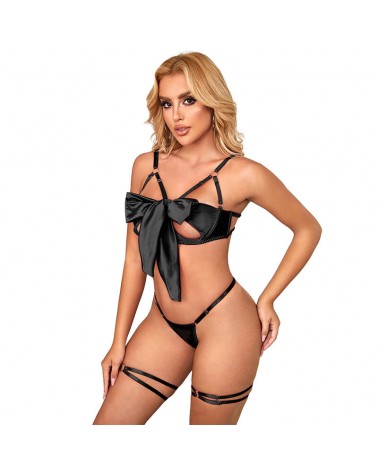 SUBBLIME - 955199 COMPLETO REGGISENO CON FIOCCO NERO REGOLABILE S/M