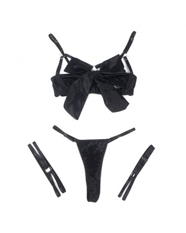 SUBBLIME - 955199 COMPLETO REGGISENO CON FIOCCO NERO REGOLABILE S/M