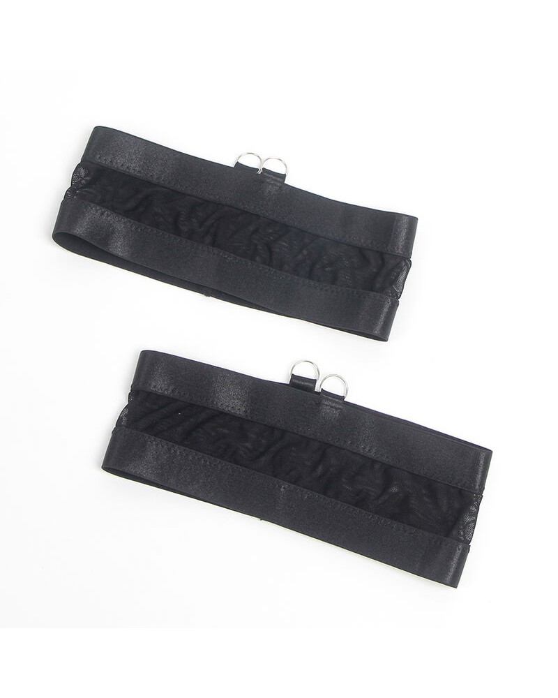 SUBBLIME - 955243 REGGISENO BONDAGE NERO CON GIARRETTIERA L/XL