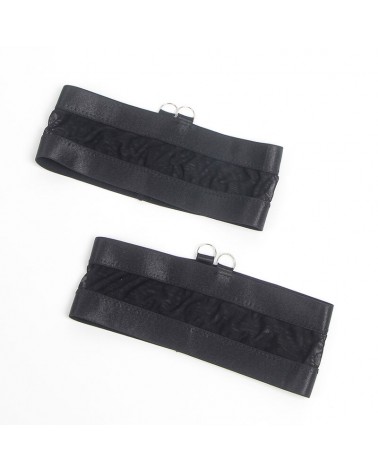 SUBBLIME - 955243 REGGISENO BONDAGE NERO CON GIARRETTIERA L/XL