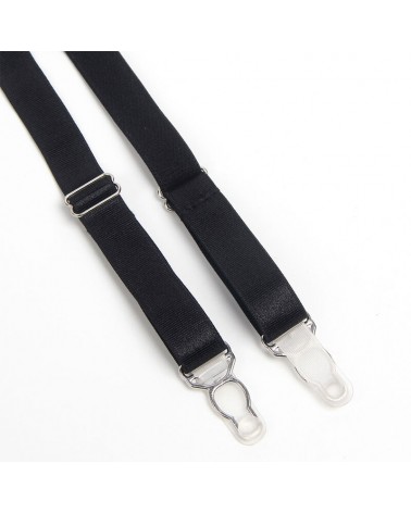 SUBBLIME - 955243 REGGISENO BONDAGE NERO CON GIARRETTIERA L/XL