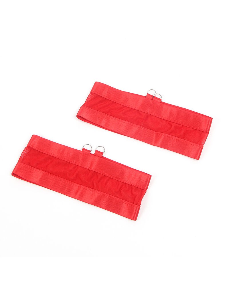 SUBBLIME - 955250 REGGISENO BONDAGE ROSSO CON GIARRETTIERA S/M