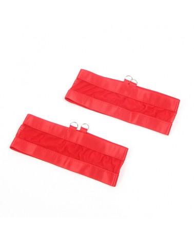 SUBBLIME - 955267 REGGISENO BONDAGE ROSSO CON GIARRETTIERA L/XL