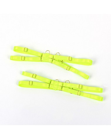 SUBBLIME - 955281 COMPLETO REGGISENO CON COLLANA E DETTAGLI GAMBA VERDE FLUO L/XL