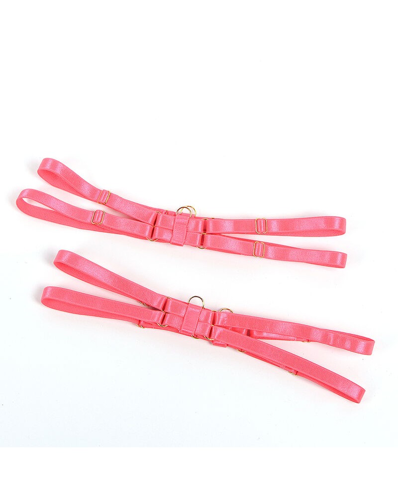 SUBBLIME - 955304 COMPLETO REGGISENO CON COLLANA E DETTAGLI GAMBA ROSA FLUO L/XL