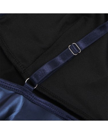 SUBBLIME - 955427 ABITO CON SPALLINE IN PELLE BLU L/XL