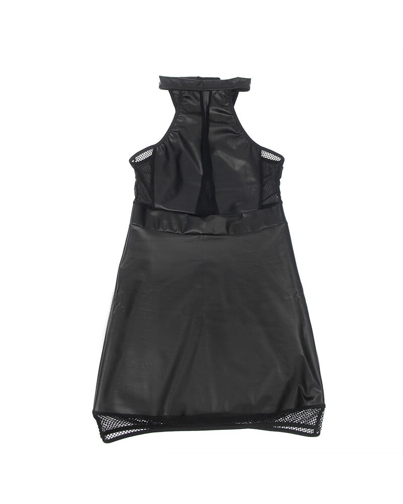 SUBBLIME - 955472 ABITO CON SCOLLO ALTO E TRASPARENZE NERO S/M