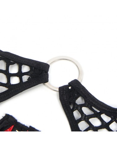 SUBBLIME - 955533 REGGISENO IN VERNICE ROSSA CON CERNIERA E REGGISENO A RETINO S/M