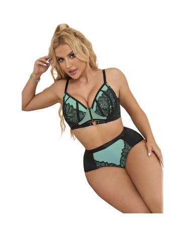SUBBLIME - 955564 REGGISENO IN VERNICE VERDE CON CERNIERA IN RETE L/XL
