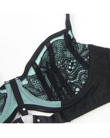 SUBBLIME - 955564 REGGISENO IN VERNICE VERDE CON CERNIERA IN RETE L/XL