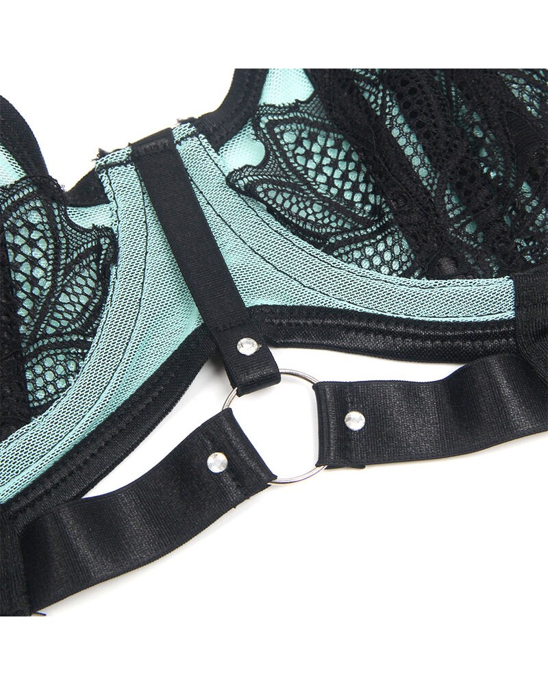 SUBBLIME - 955564 REGGISENO IN VERNICE VERDE CON CERNIERA IN RETE L/XL