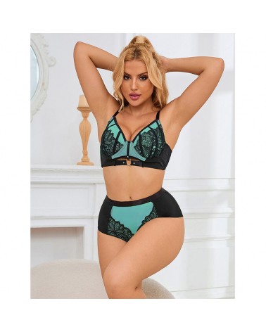 SUBBLIME - 955564 REGGISENO IN VERNICE VERDE CON CERNIERA IN RETE L/XL