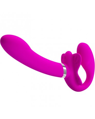 PRETTY LOVE - VALERIE VIBRATORE DOPPIO STRAP-ON 12 VIBRAZIONI VIOLA