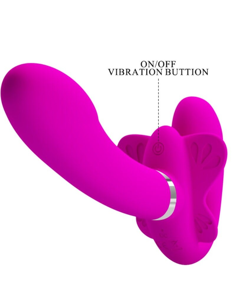 PRETTY LOVE - VALERIE VIBRATORE DOPPIO STRAP-ON 12 VIBRAZIONI VIOLA