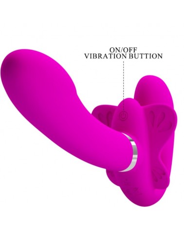 PRETTY LOVE - VALERIE VIBRATORE DOPPIO STRAP-ON 12 VIBRAZIONI VIOLA