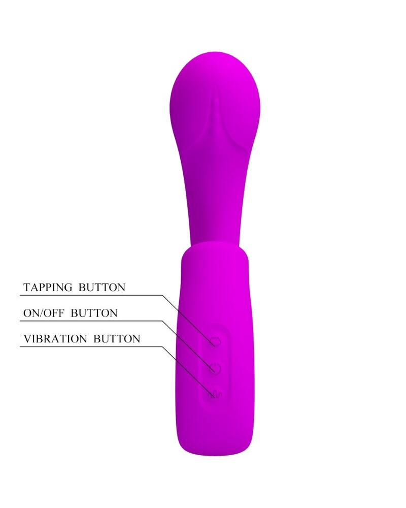 PRETTY LOVE - SIBEL SIBEL VIBRATORE PUNTO G + STIMOLATORE CLITORIDEO 10 VIBRAZIONI VIOLA