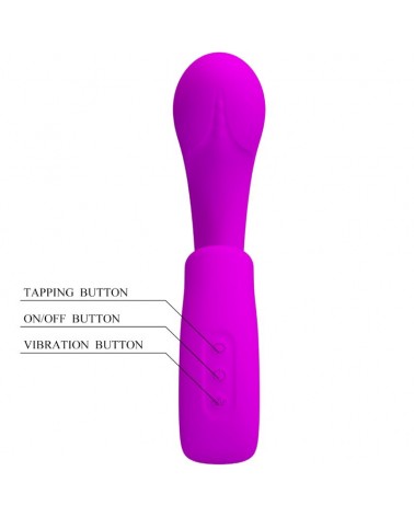 PRETTY LOVE - SIBEL SIBEL VIBRATORE PUNTO G + STIMOLATORE CLITORIDEO 10 VIBRAZIONI VIOLA