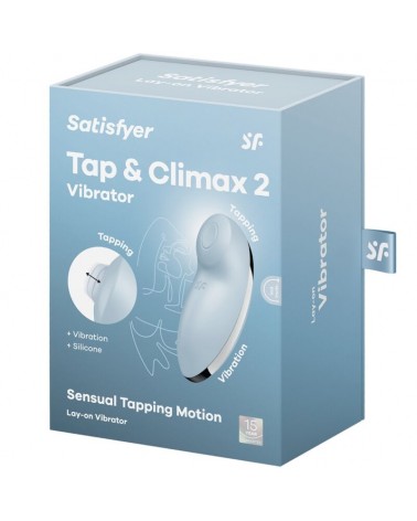 SATISFYER - TAP  CLIMAX 2 VIBRATORE E STIMOLATORE BLU