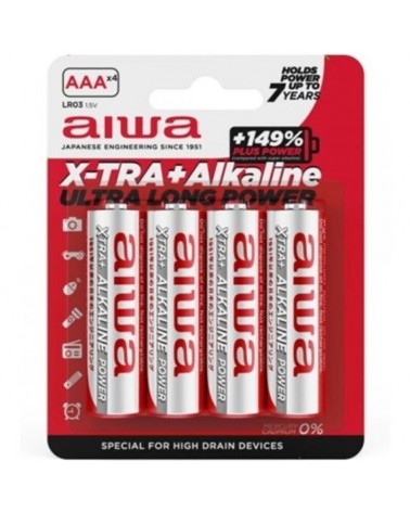 AIWA - BATTERIA ALCALINA X-TRA AAA LR03 BLISTER*4