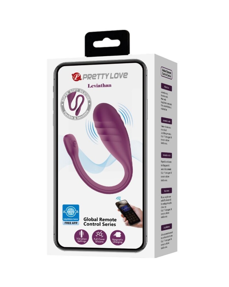 PRETTY LOVE - VIBRATORE CONTROLLATO DA APP LEVIATHAN VIOLA