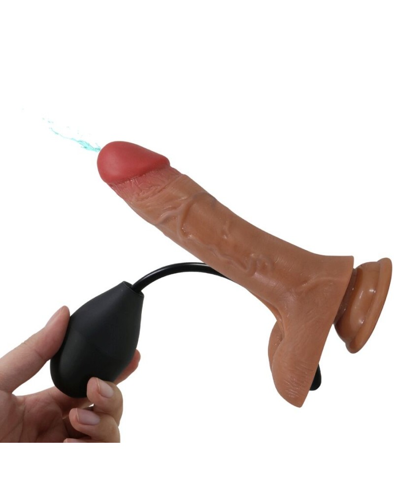 PRETTY LOVE - SLIP UNIVERSALE CON DILDO VIBRANTE E SQUIRTING 15,5 CM MULATO