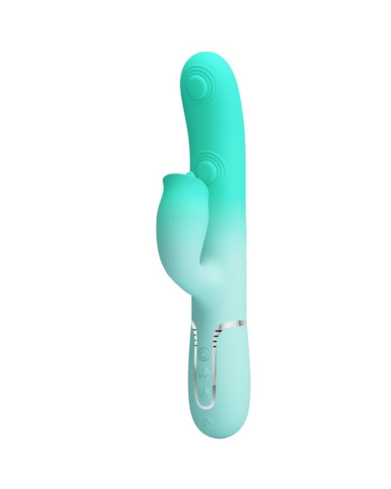 PRETTY LOVE - VIBRATORE MULTIFUNZIONE CONIGLIO GIGI VERDE ACQUA