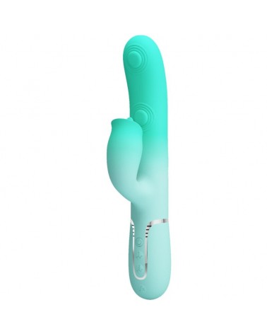 PRETTY LOVE - VIBRATORE MULTIFUNZIONE CONIGLIO GIGI VERDE ACQUA