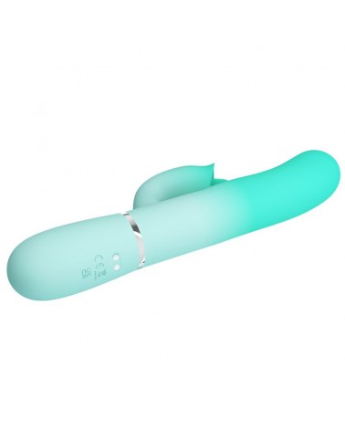 PRETTY LOVE - VIBRATORE MULTIFUNZIONE CONIGLIO GIGI VERDE ACQUA