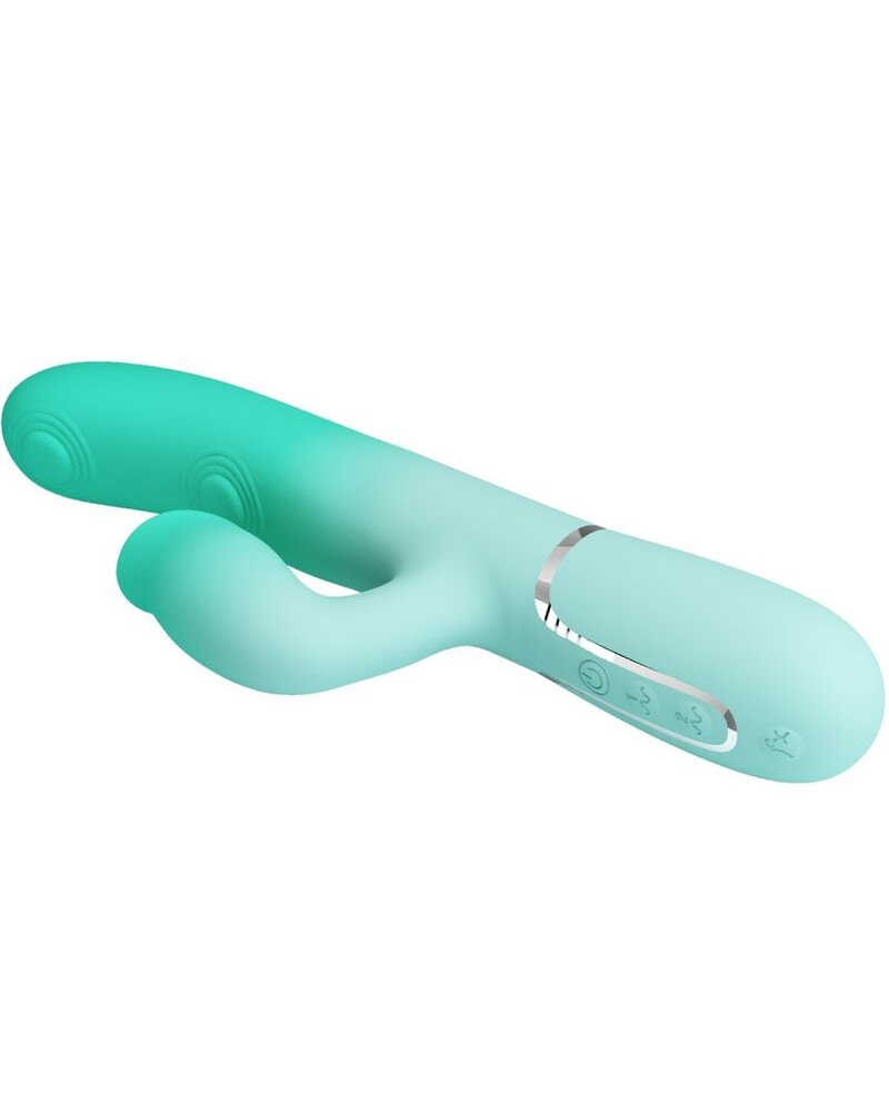 PRETTY LOVE - VIBRATORE MULTIFUNZIONE CONIGLIO GIGI VERDE ACQUA