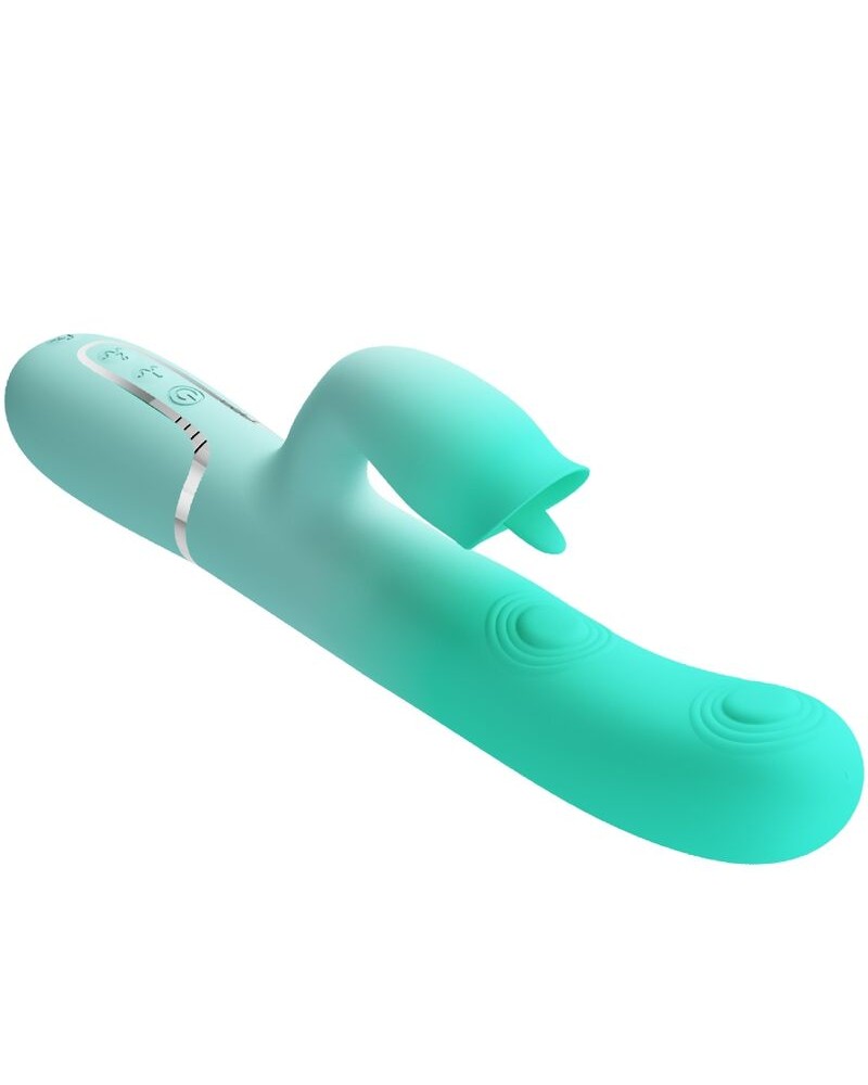 PRETTY LOVE - VIBRATORE MULTIFUNZIONE CONIGLIO GIGI VERDE ACQUA