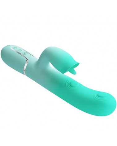 PRETTY LOVE - VIBRATORE MULTIFUNZIONE CONIGLIO GIGI VERDE ACQUA