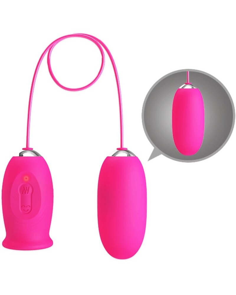 PRETTY LOVE - Ovulo vibrante a forma di margherita + lingua stimolante per il clitoride ROSA