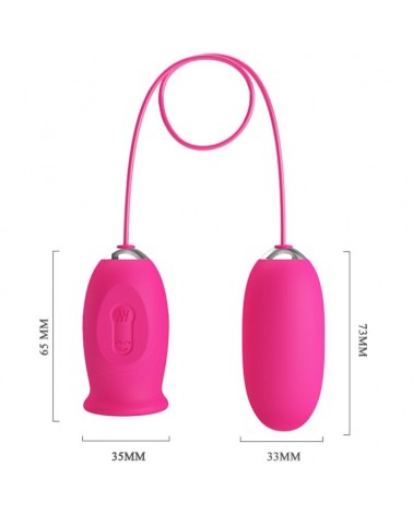 PRETTY LOVE - Ovulo vibrante a forma di margherita + lingua stimolante per il clitoride ROSA