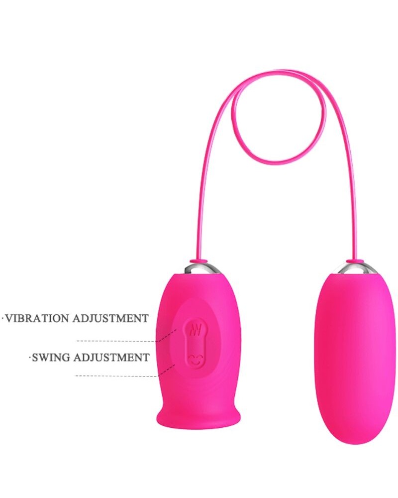 PRETTY LOVE - Ovulo vibrante a forma di margherita + lingua stimolante per il clitoride ROSA