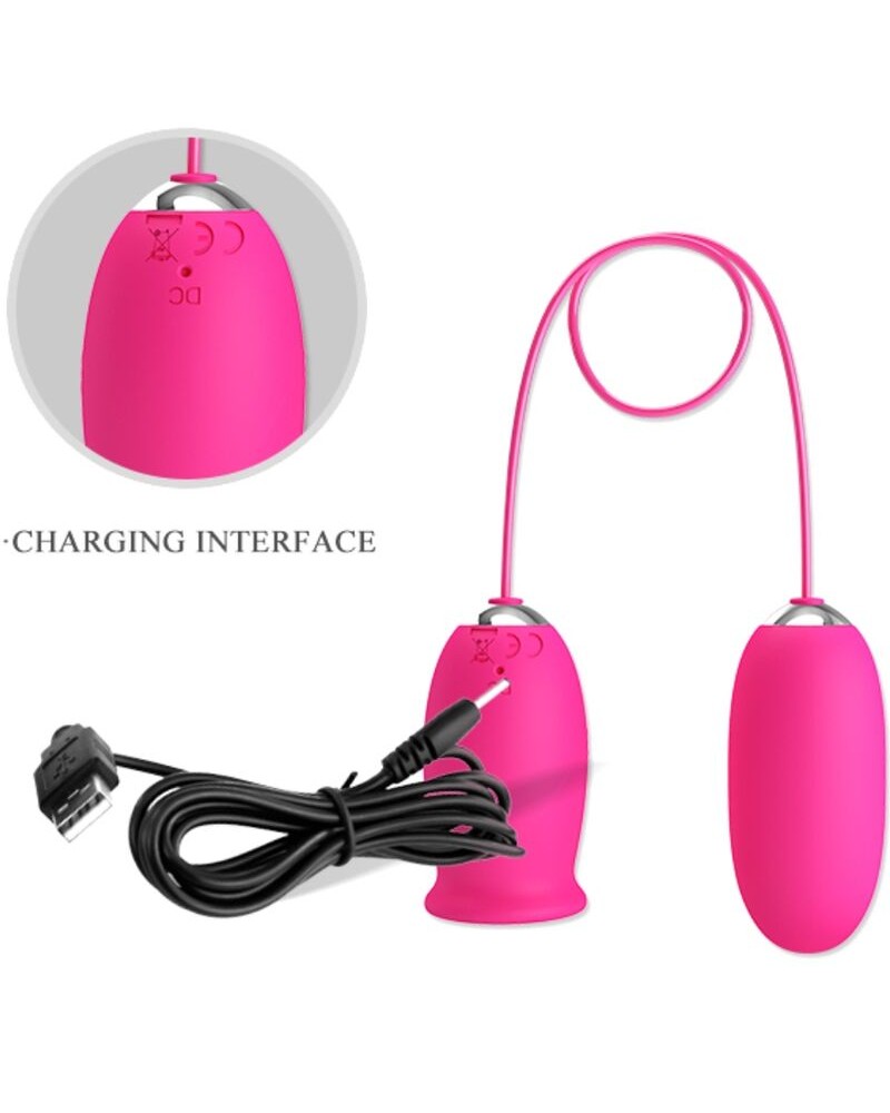 PRETTY LOVE - Ovulo vibrante a forma di margherita + lingua stimolante per il clitoride ROSA