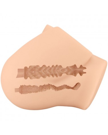 CRAZY BULL - VIBRATORE POSTERIORE ROLONDA CON VAGINA E ANO NATURALI REALISTICI