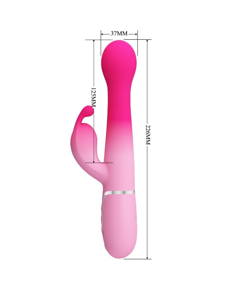 PRETTY LOVE - DEJON 3 IN 1 MULTIFUNZIONE VIBRATORE CONIGLIO ROSA
