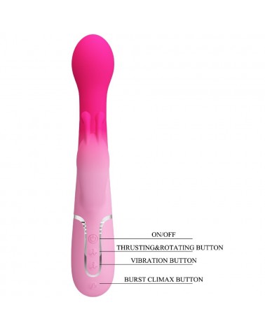 PRETTY LOVE - DEJON 3 IN 1 MULTIFUNZIONE VIBRATORE CONIGLIO ROSA
