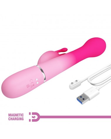 PRETTY LOVE - DEJON 3 IN 1 MULTIFUNZIONE VIBRATORE CONIGLIO ROSA