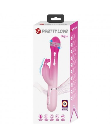 PRETTY LOVE - DEJON 3 IN 1 MULTIFUNZIONE VIBRATORE CONIGLIO ROSA