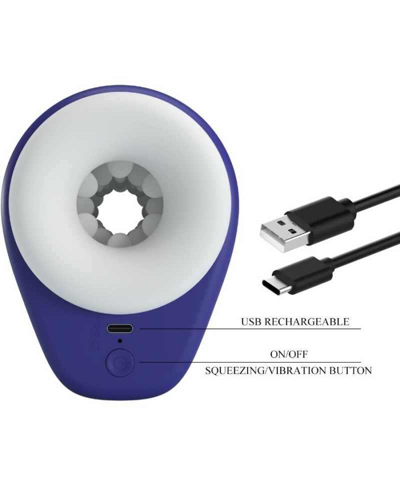 PRETTY LOVE - DJ LADY MASTURBATORE MASCHILE CON VIBRAZIONE 5 IMPOSTAZIONI VIOLA