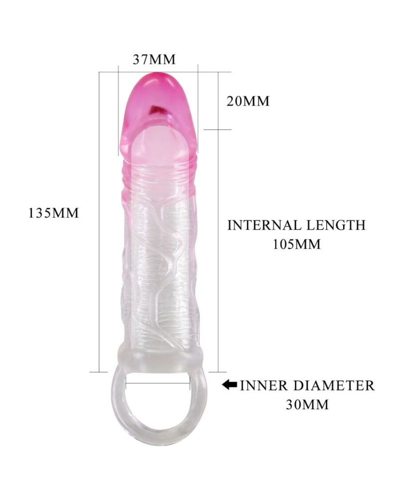 PRETTY LOVE - ODES REALISTICO 2 CM GUAINA DI ALLARGAMENTO PER PENE ROSA
