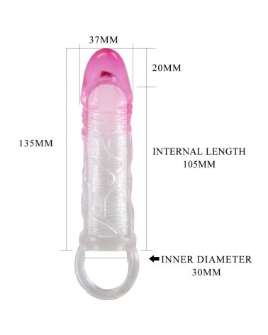 PRETTY LOVE - ODES REALISTICO 2 CM GUAINA DI ALLARGAMENTO PER PENE ROSA