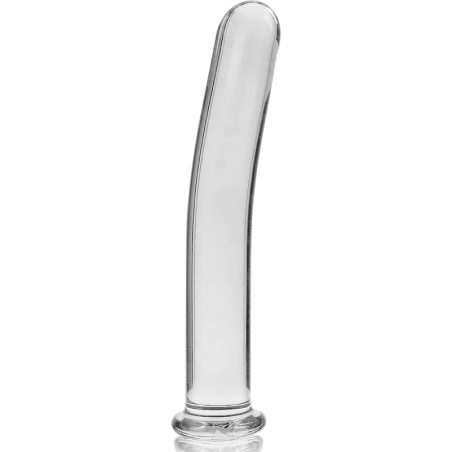 NEBULA SERIES BY IBIZA - MODELLO 8 DILDO IN VETRO BOROSILICATO TRASPARENTE 14.5 CM -O- 2 CM