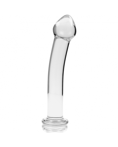 NEBULA SERIES BY IBIZA - MODELLO 11 DILDO IN VETRO BOROSILICATO TRASPARENTE 16 CM -O- 3 CM