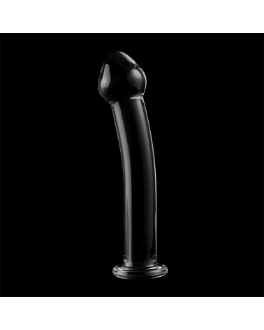 NEBULA SERIES BY IBIZA - MODELLO 11 DILDO IN VETRO BOROSILICATO TRASPARENTE 16 CM -O- 3 CM