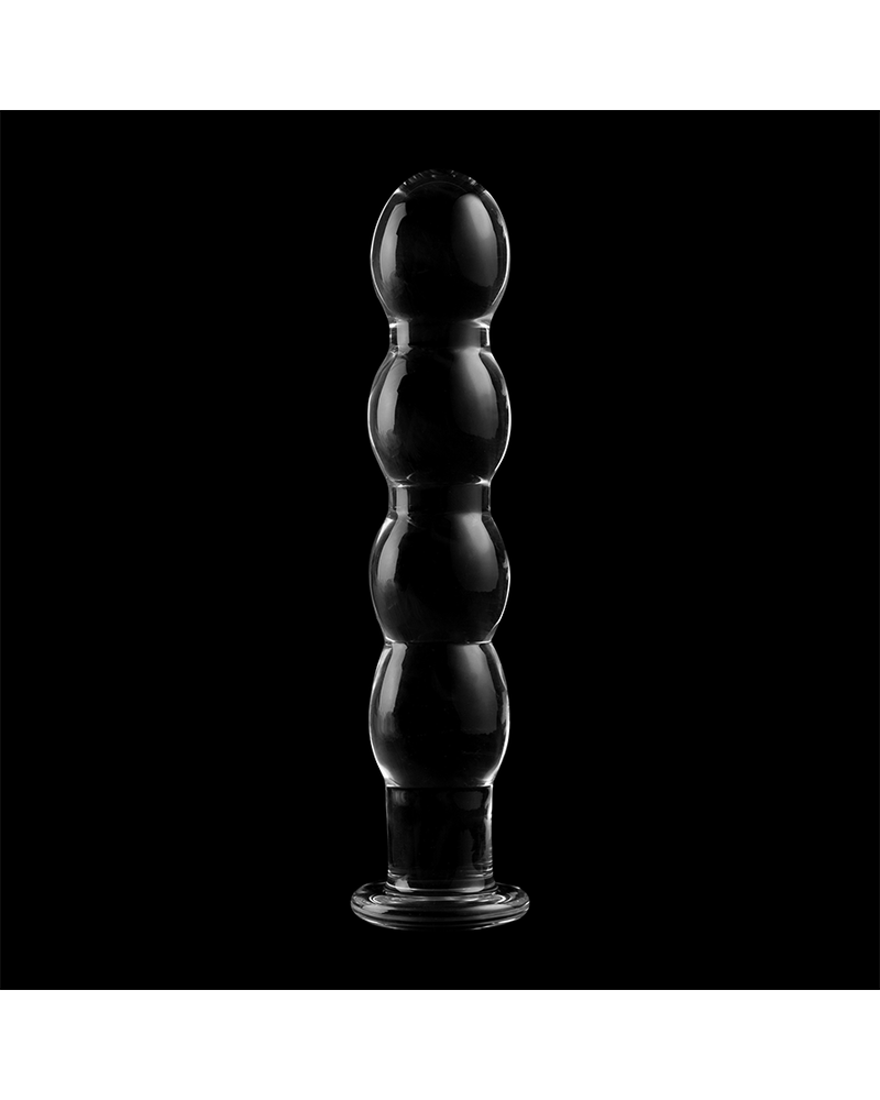 NEBULA SERIES BY IBIZA - MODELLO 10 DILDO IN VETRO BOROSILICATO TRASPARENTE 16.5 CM -O- 3.5 CM