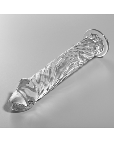 NEBULA SERIES BY IBIZA - MODELLO 12 DILDO IN VETRO BOROSILICATO TRASPARENTE 17 CM -O- 3.5 CM